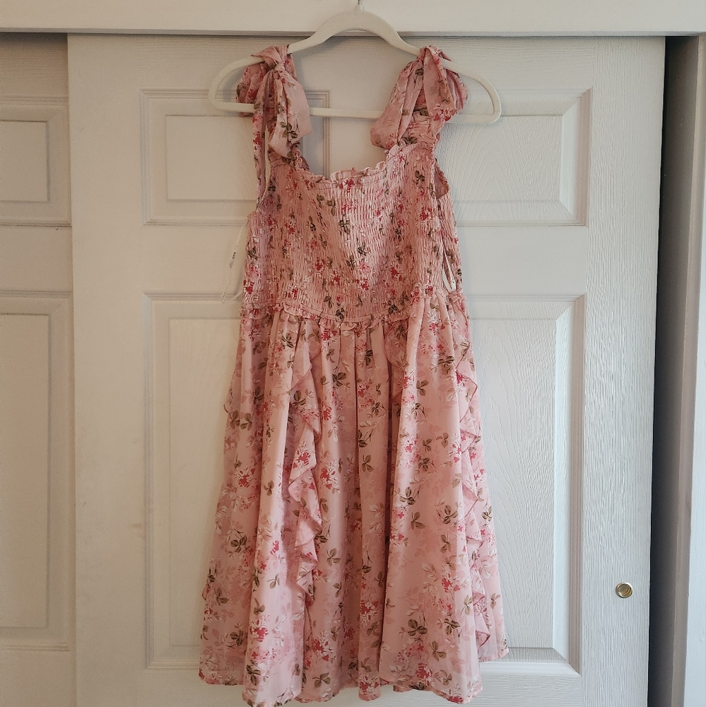 ARULA Pink Floral Mini Dress